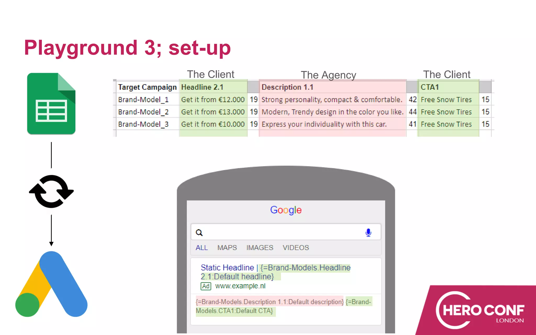 Playground 3; set-up
The Client The Agency The Client
 
