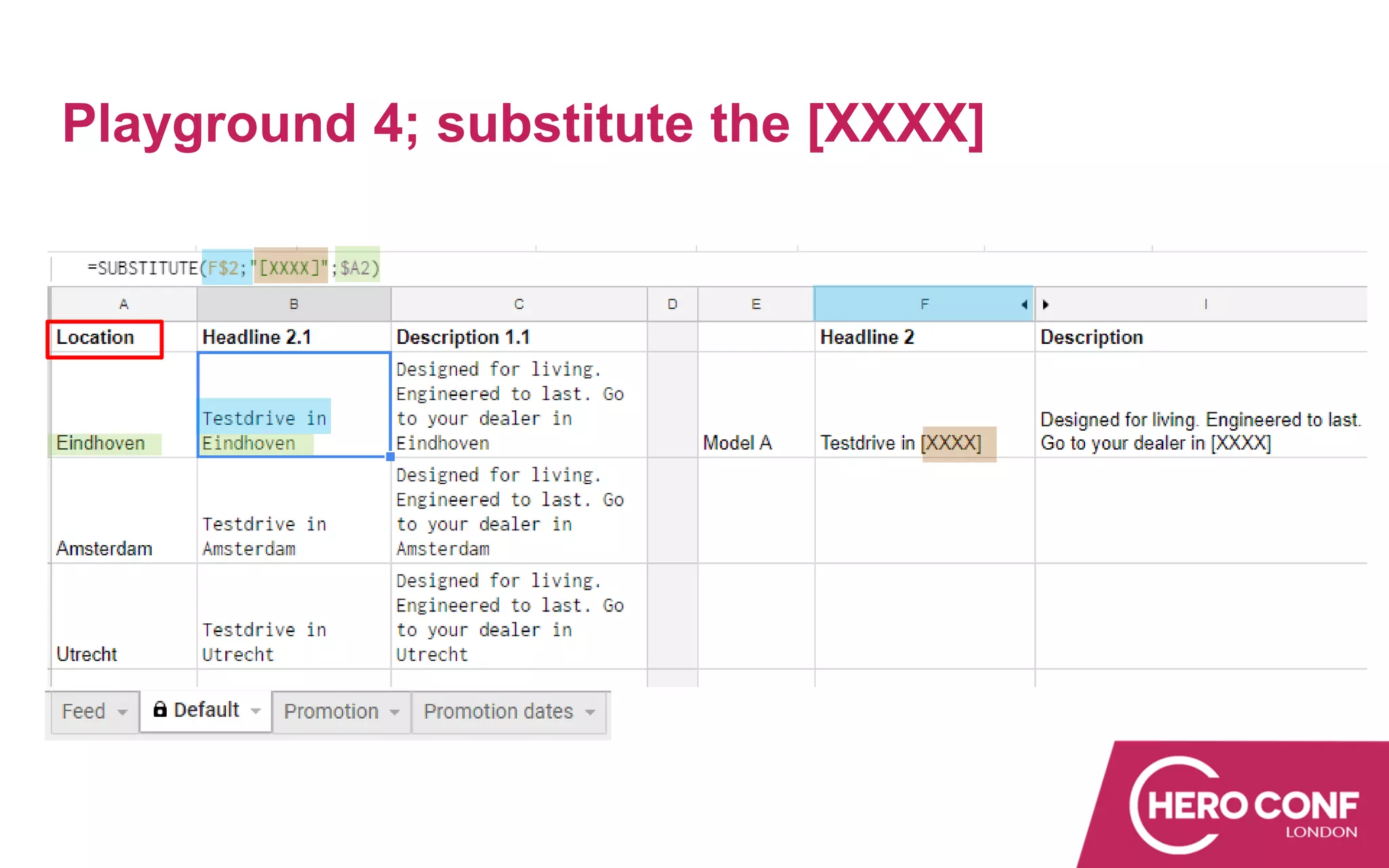 Playground 4; substitute the [XXXX]
 