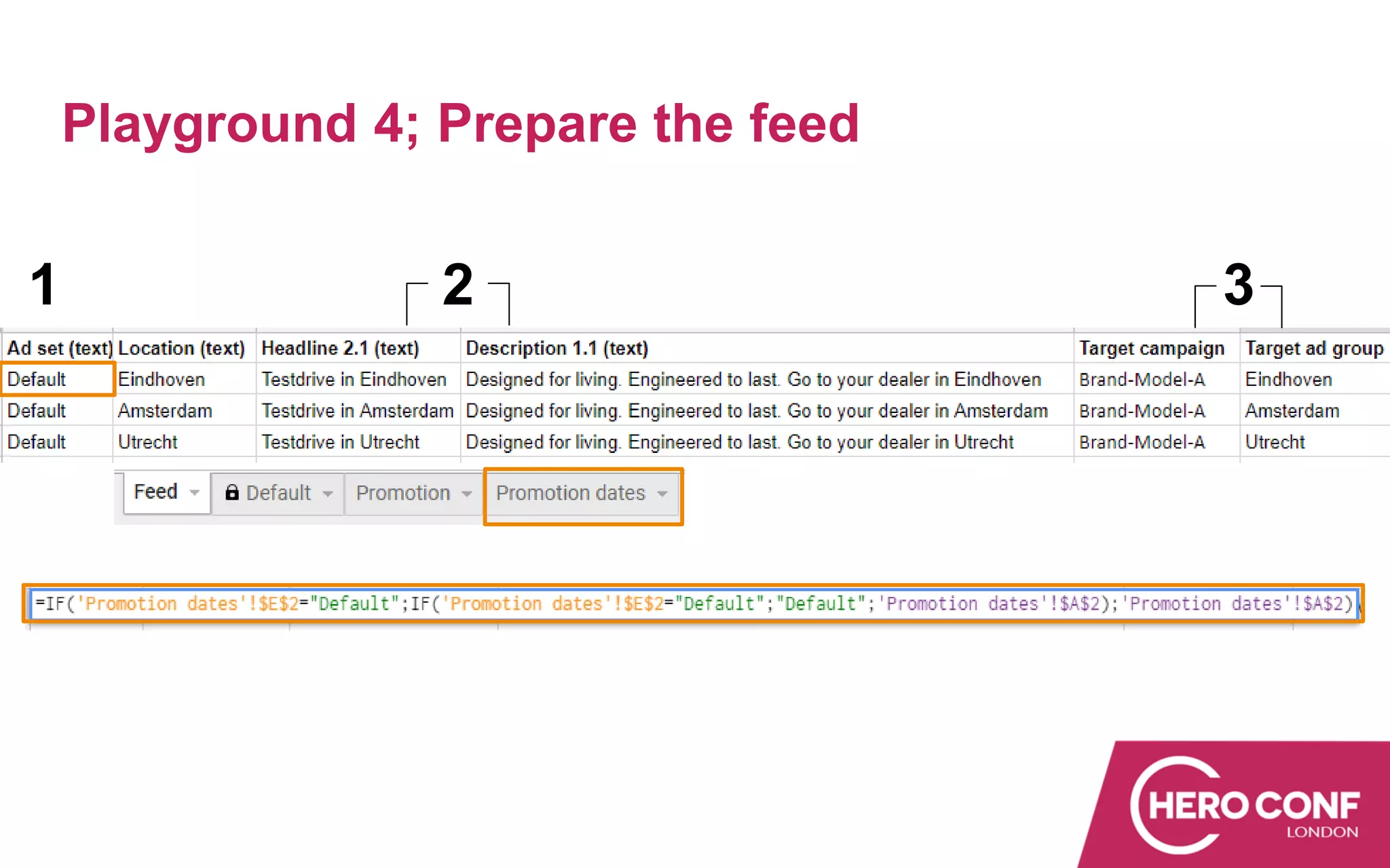 Playground 4; Prepare the feed
1 2 3
 