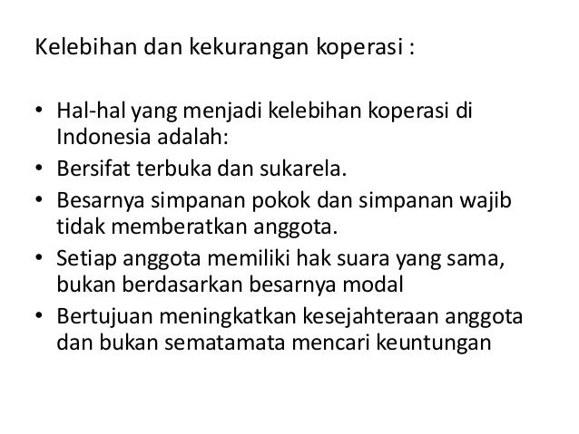 Kelebihan Dan Kekurangan Koperasi Simpan Pinjam Sekali