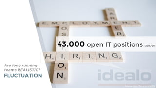 Are long running
teams REALISTIC?
FLUCTUATION
43.000 open IT positions (2015/09)
Source:https://flic.kr/p/nr3oBN
 