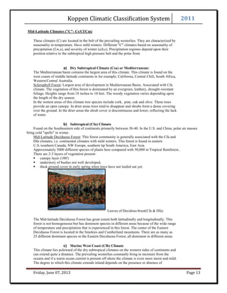 Koppen classification 2011 | PDF