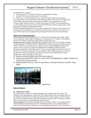 Koppen classification 2011 | PDF