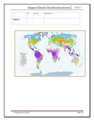 Koppen classification 2011 | PDF
