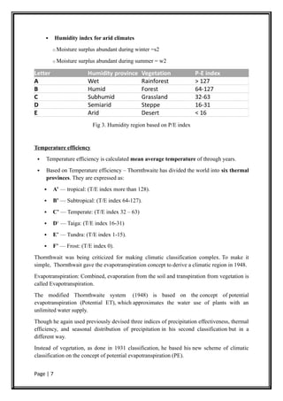 Koppen and Thornthwaite Classification on climate change || Climatology ...