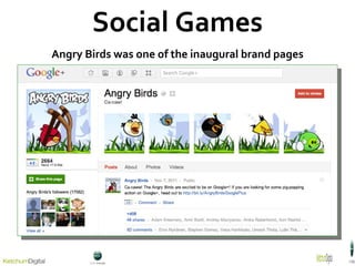 Social Games Angry Birds was one of the inaugural brand pages 