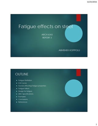 fatigue effects on steel | PDF