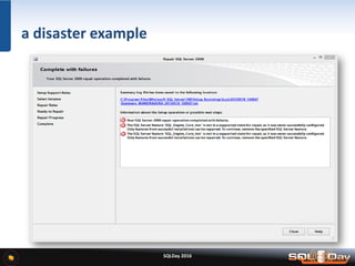 SQLDay 2016
a disaster example
 