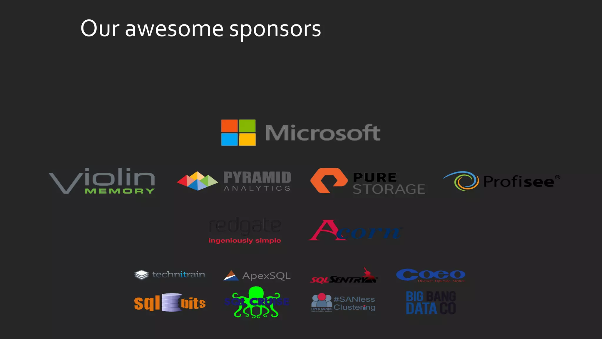 Our awesome sponsors 