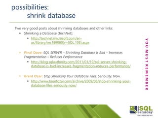 Techner Database KoprowskiT_SQLSat409_MaintenancePlansForBeginners | PDF