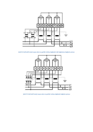 Şekil 8-4 telli aktif enerji sayacı akım ve gerilim trafosu bağlantılı nötr bağlantısız bağlantı şeması




        Şekil 9-4 telli aktif enerji sayacı akım ve gerilim trafosu bağlantılı bağlantı şeması
 