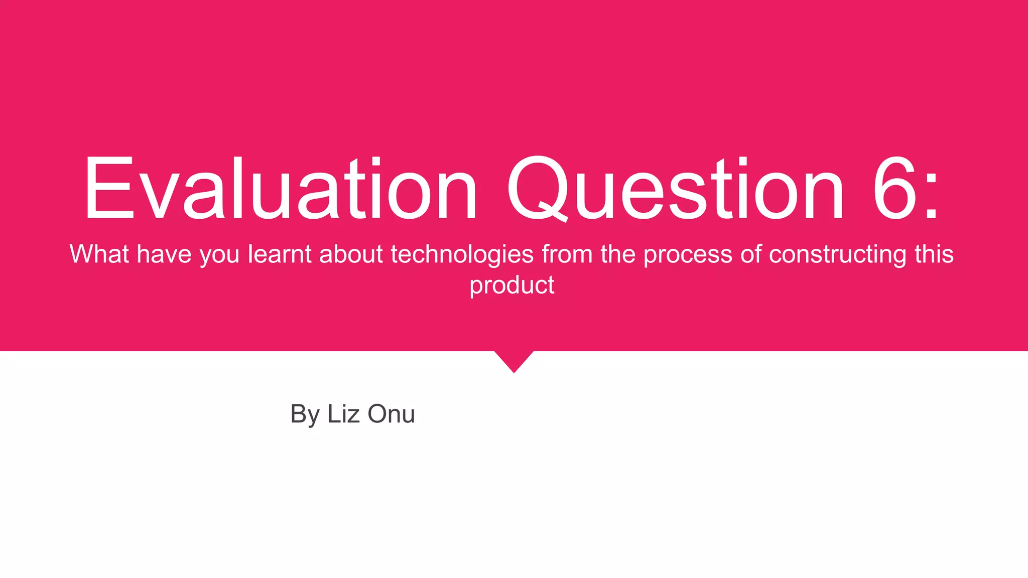 Evaluation 6 | PPT