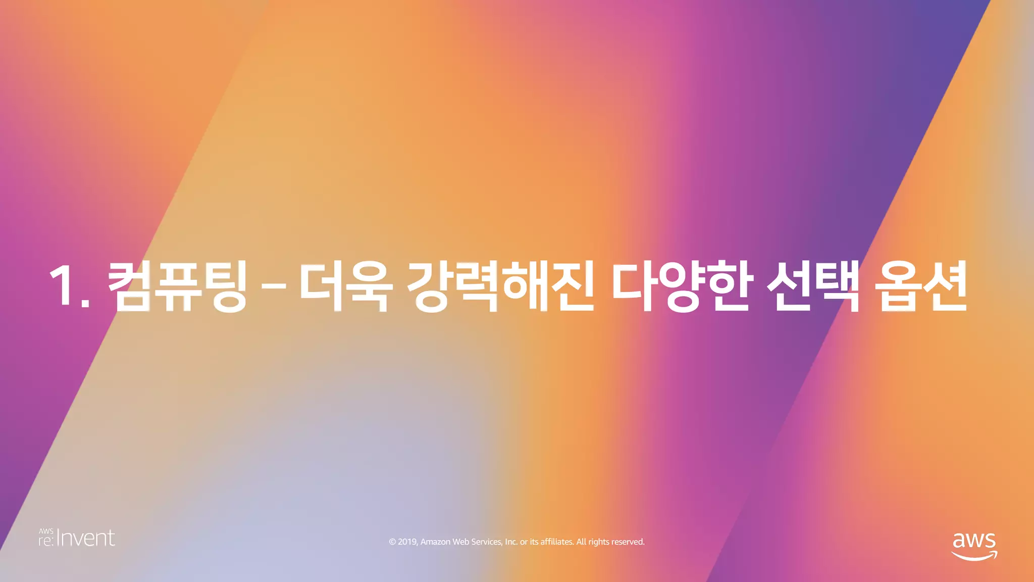 © 2019, Amazon Web Services, Inc. or its affiliates. All rights reserved.
 