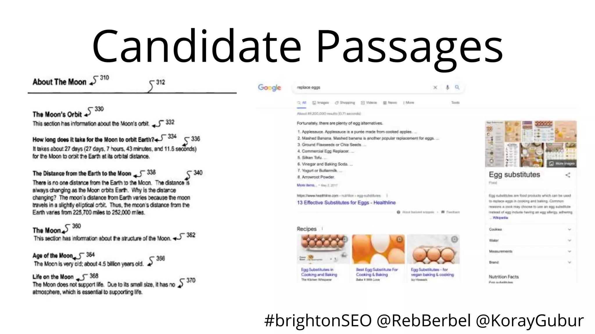#brightonSEO @RebBerbel @KorayGubur
Candidate Passages
 