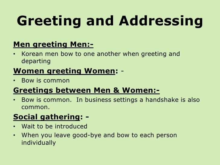 greetings in korean