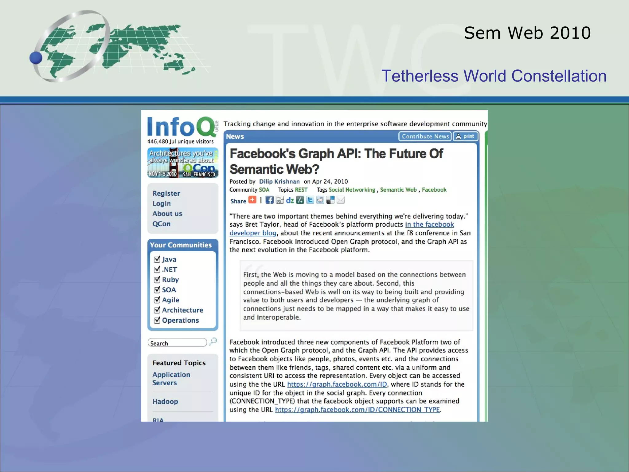 Tetherless World Constellation
Sem Web 2010
 
