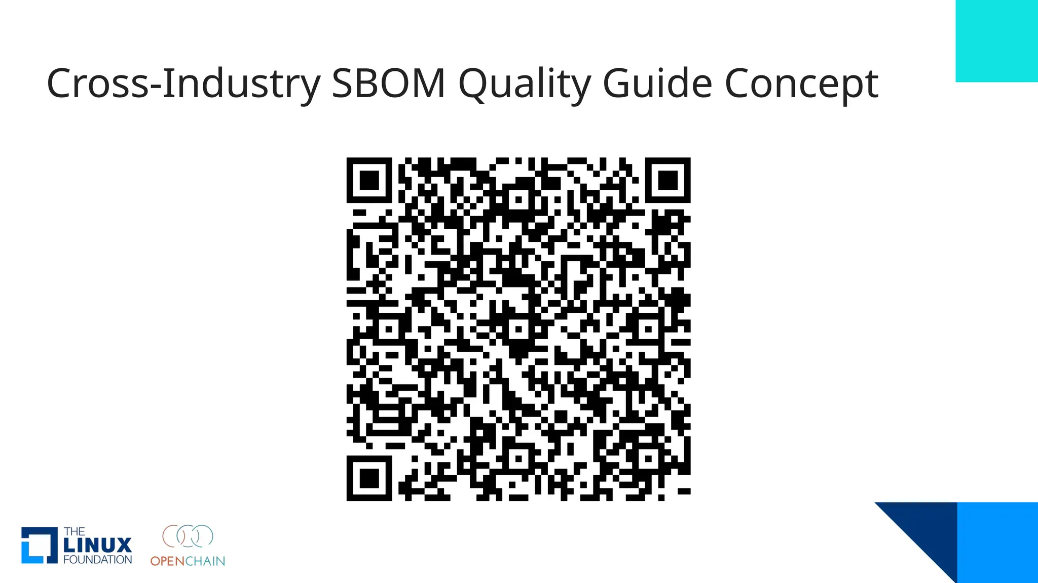 Cross-Industry SBOM Quality Guide Concept
 