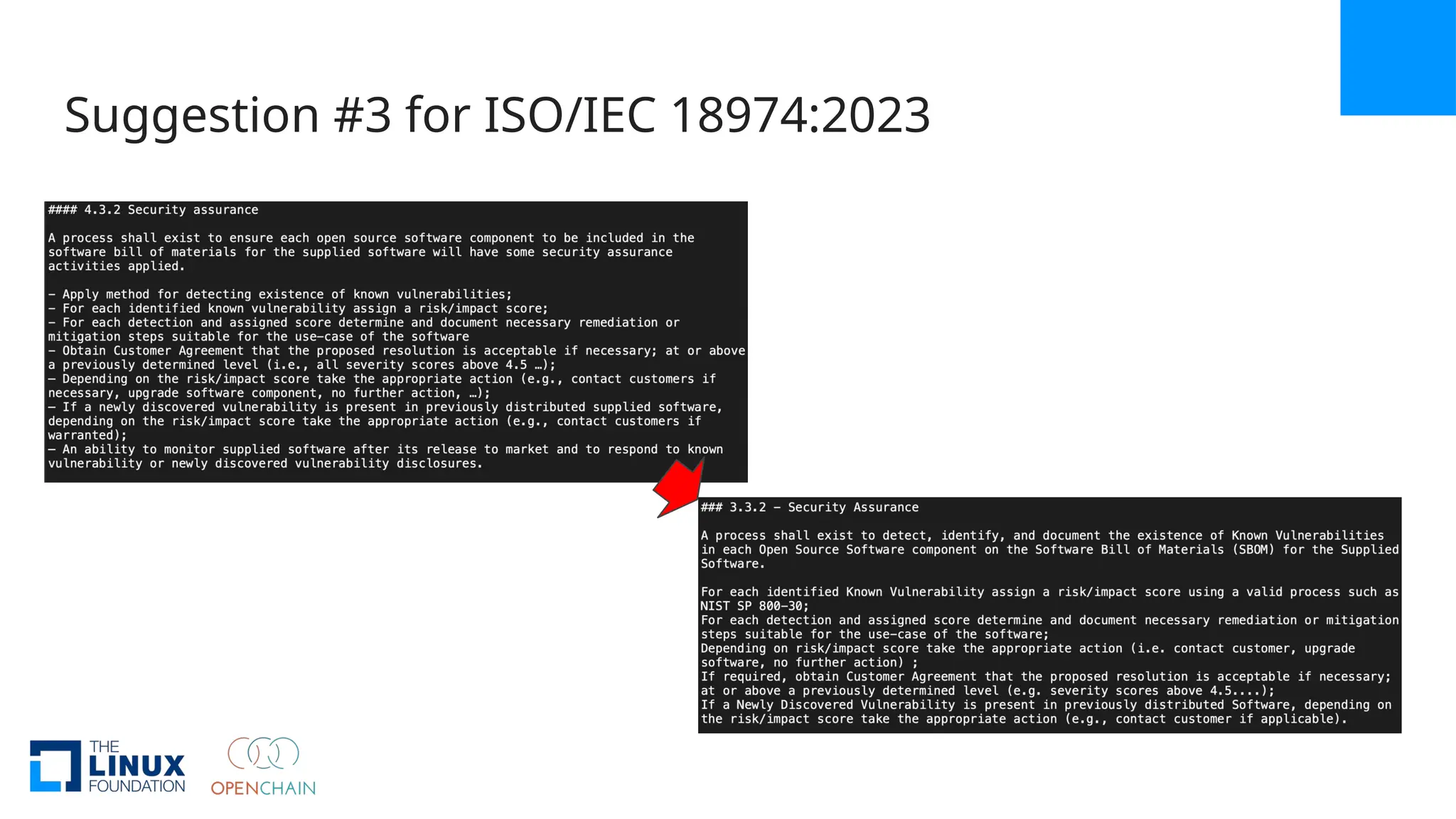 Suggestion #3 for ISO/IEC 18974:2023
 
