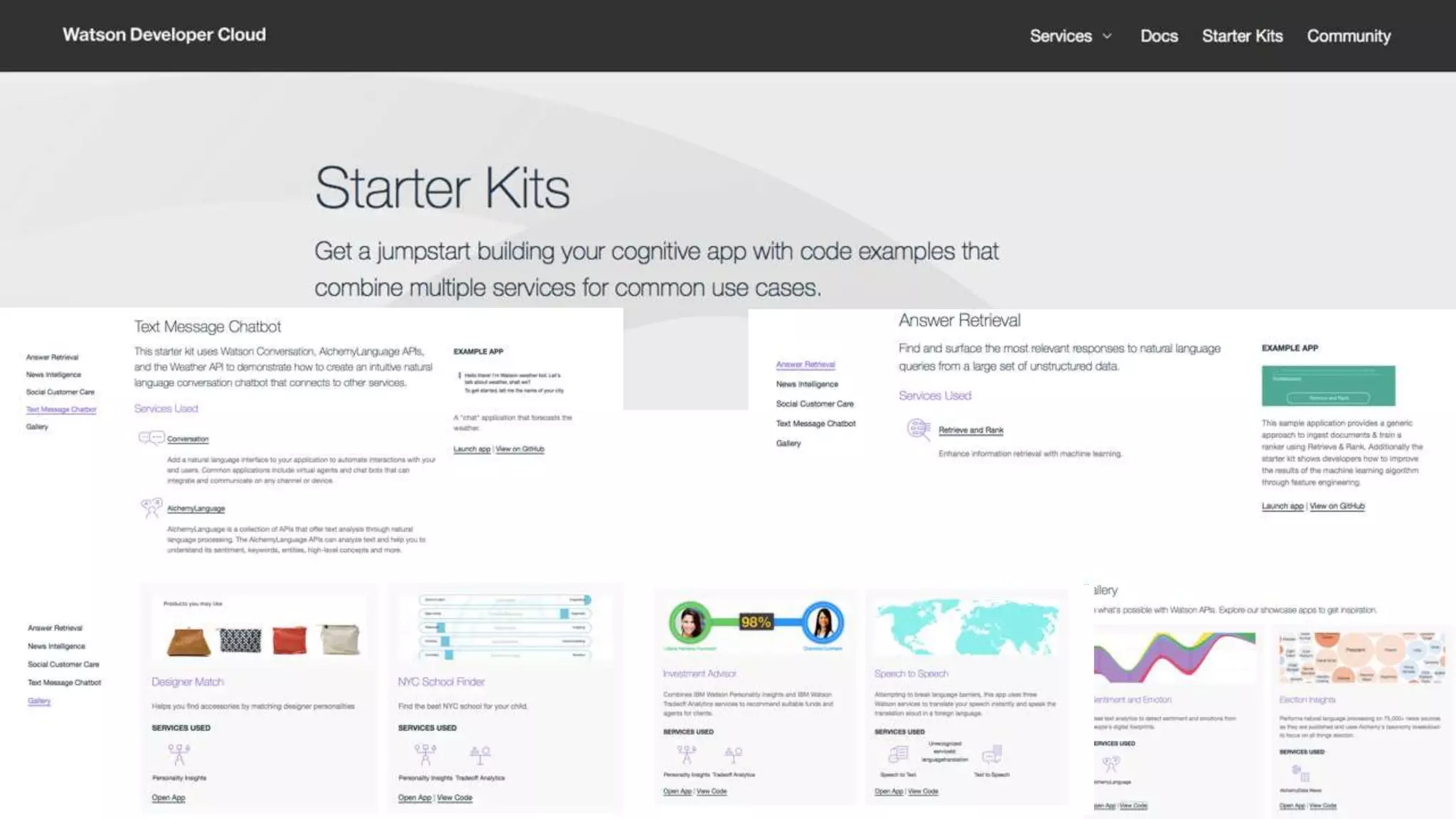 Starter Kits
10/5/2016 Understanding Cognitive Systems 19
 