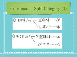 Consonant – Split Category (3) 