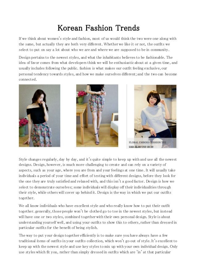 Korean Fashion Trends