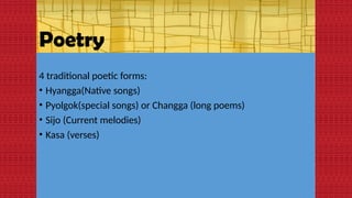 Korean Literature.pptx Report for Aphro-Asia Class | PPTX