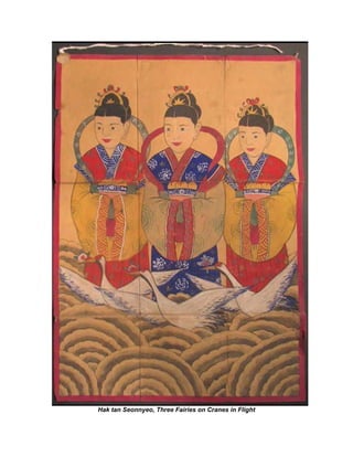 Hak tan Seonnyeo, Three Fairies on Cranes in Flight
 