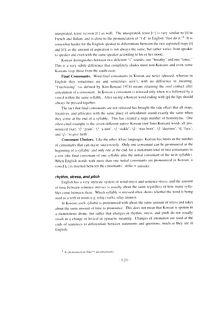 Korean through english