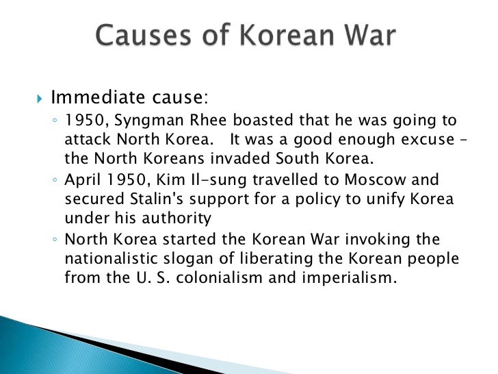 Cause and effect of Korean war