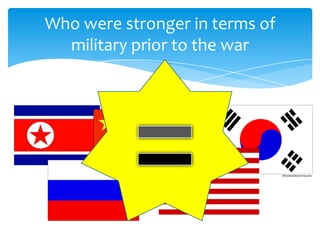 Who were stronger in terms of
  military prior to the war
 