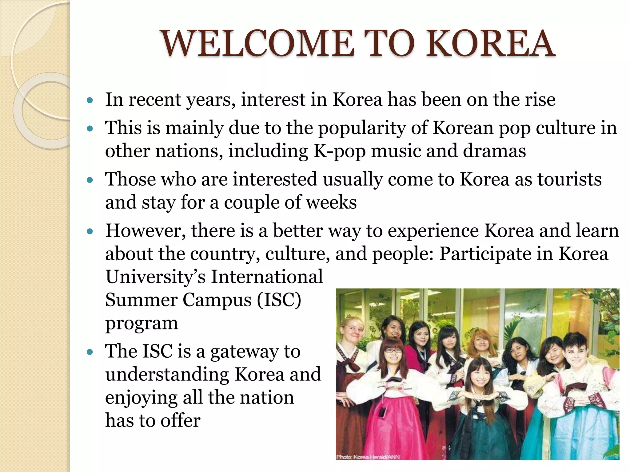 Isc Presentation Korea University ISC Presentation | PPTX