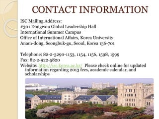 Isc Presentation Korea University ISC Presentation | PPTX