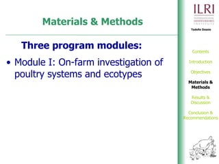 Phenotypic and genetic characterization of local chicken ecotypes in Ethiopia 