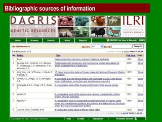 Delivering systematic information on indigenous farm animal genetic resources  of  developing countries: The concept of Country DAGRIS