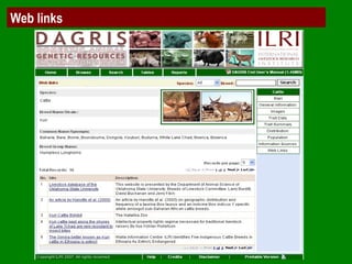 Delivering systematic information on indigenous farm animal genetic resources  of  developing countries: The concept of Country DAGRIS