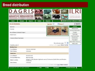 Delivering systematic information on indigenous farm animal genetic resources  of  developing countries: The concept of Country DAGRIS