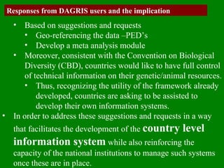 Delivering systematic information on indigenous farm animal genetic resources  of  developing countries: The concept of Country DAGRIS