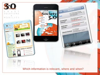 SMARTSOLUTIONS&MOBILITYWhich information is relevant, where and when?