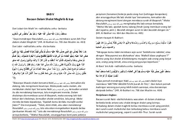 Bacaan Surah Dalam Solat Maghrib