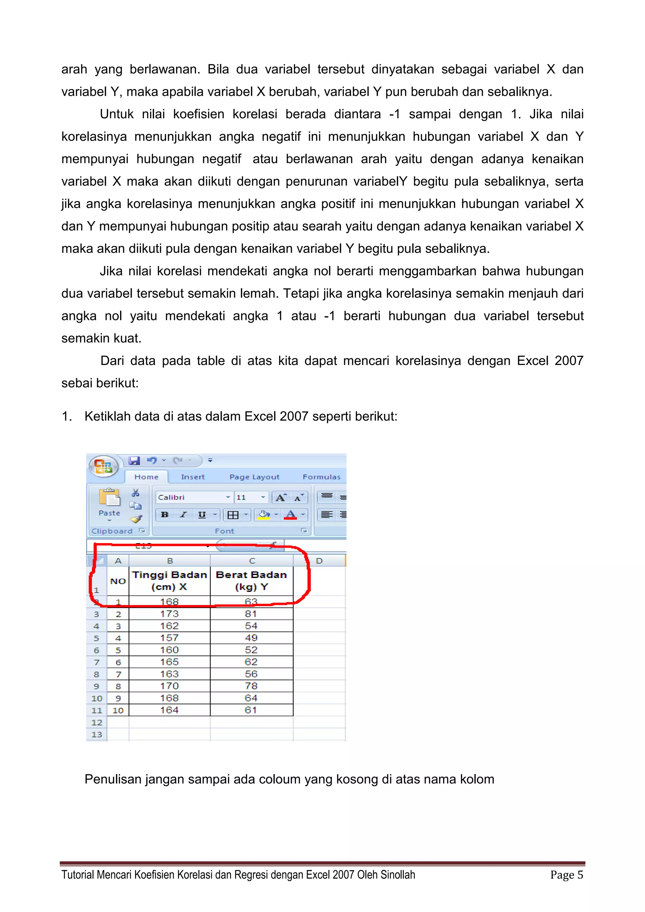 Korelasi dan regresi | PDF
