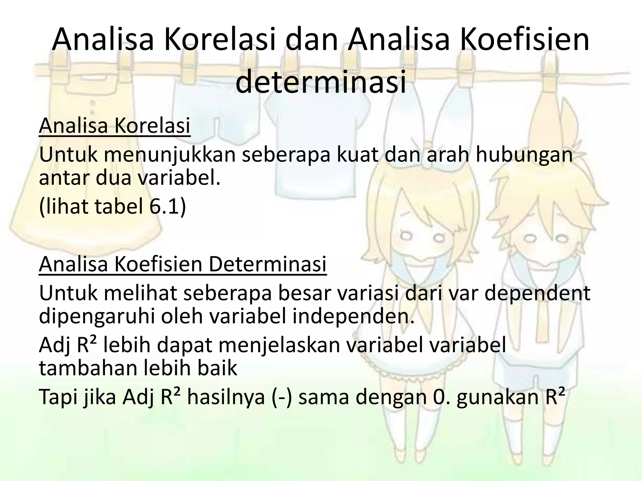 Korelasi, simple regression dan multiple regression | PPT