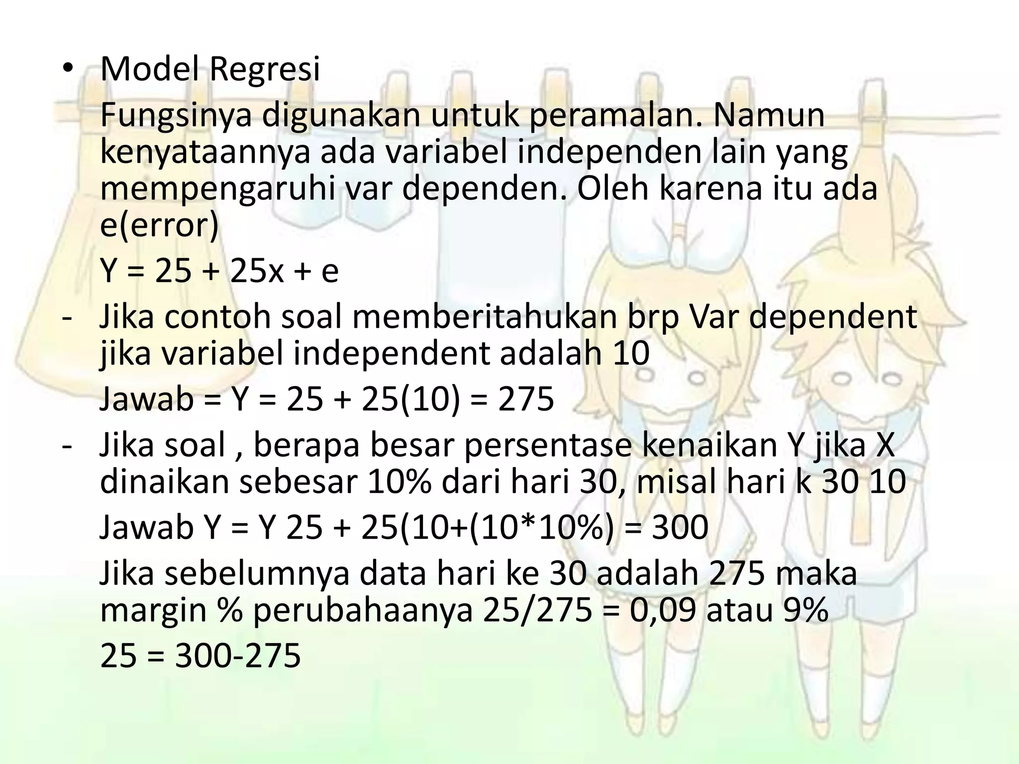 Korelasi, simple regression dan multiple regression | PPT