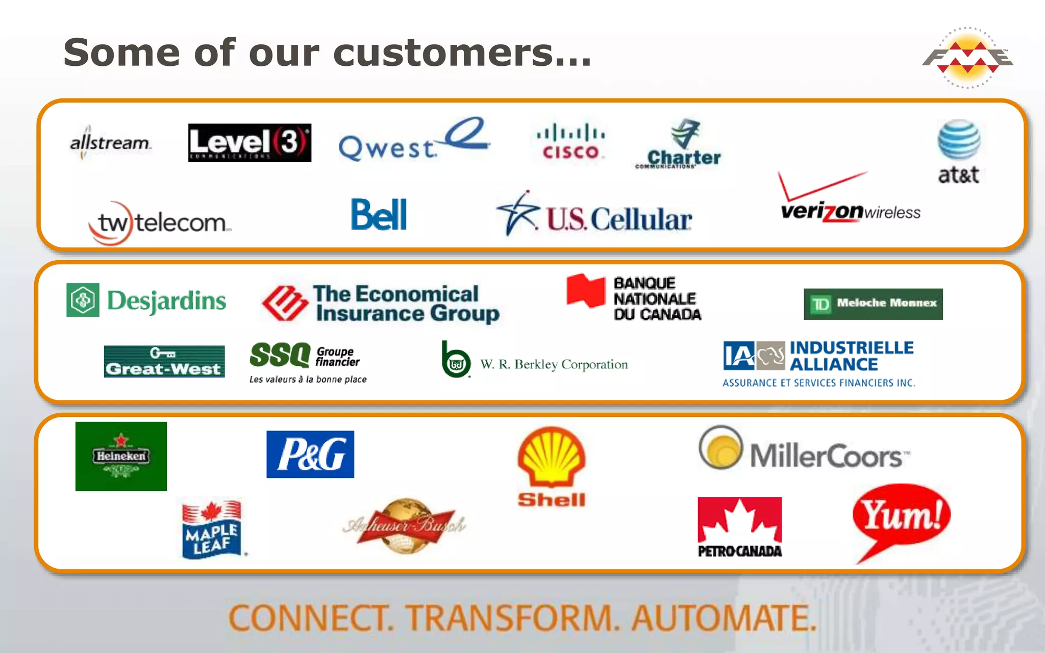 Some of our customers…
 