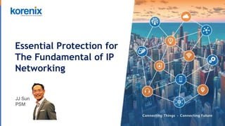 Essential Protection for
The Fundamental of IP
Networking
JJ Sun
PSM
 