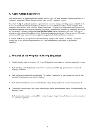 Korg sq 10 owners manual (users) | PDF