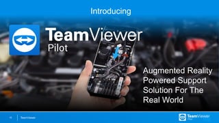 TeamViewer10
Introducing
Augmented Reality
Powered Support
Solution For The
Real World
