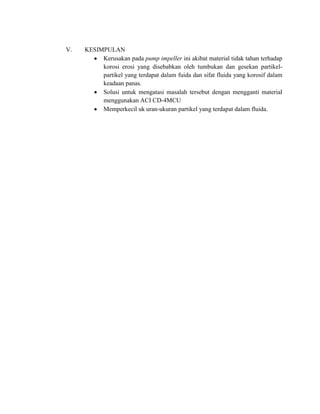 Korosi erosi pada pump impeller | DOCX