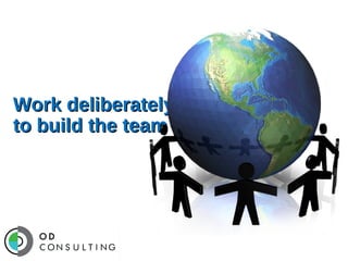 Work deliberately
to build the team

 