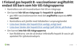 Kort information och aktuella frågor om vaccinationer