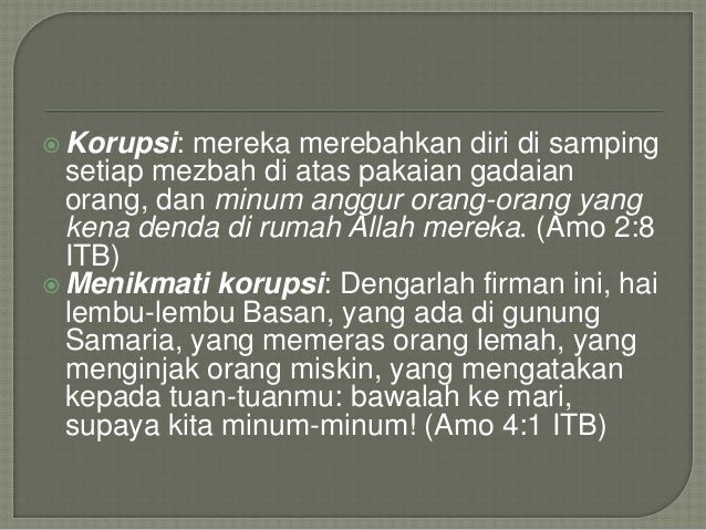 Korupsi Dalam Alkitab